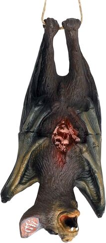 Halloween Hanging Bats Decoration Terrible Prank Props Ornament Realistic Scary Fake Dead Mouse Rat Spider Cats Dogs Toys Halloween Zombie Vampire Party Decor Supplies for Haunted House Theme Party in Kuwait