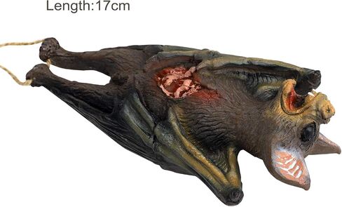 Halloween Hanging Bats Decoration Terrible Prank Props Ornament Realistic Scary Fake Dead Mouse Rat Spider Cats Dogs Toys Halloween Zombie Vampire Party Decor Supplies for Haunted House Theme Party in Kuwait