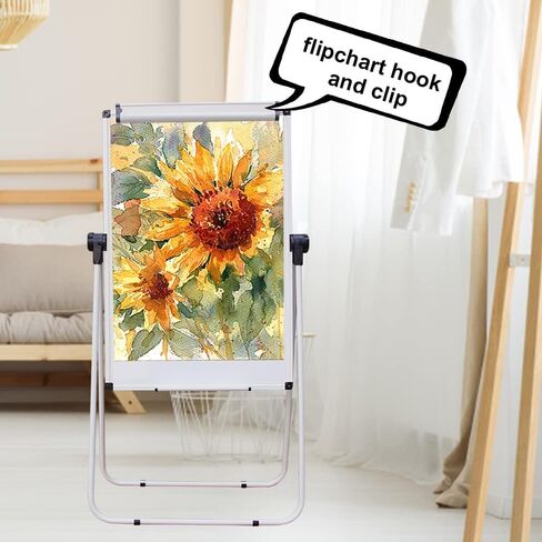 White Double Sided U-Shape-Stand Dry Erase Boards, Height Adjustable Stand;90 X 60 cm,24 X 36 Inches,is Perfect for classrooms, kindergartens, Home Schools, Restaurants, and presentations in Saudi Arabia