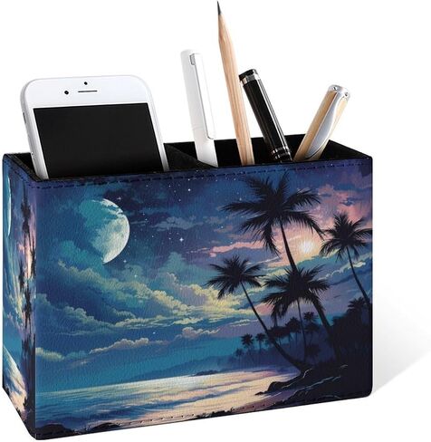 Famame Bass Fish Fishing Hunting Camping Pencil Holder for Desk, Leather Desktop Container Pen Cup Storage Study Table Pen Organizer Makeup Brush Holder for Classroom Office Home in Saudi Arabia
