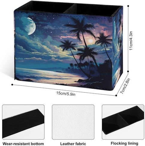 Famame Bass Fish Fishing Hunting Camping Pencil Holder for Desk, Leather Desktop Container Pen Cup Storage Study Table Pen Organizer Makeup Brush Holder for Classroom Office Home in Saudi Arabia