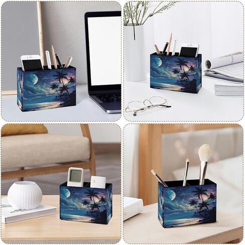 Famame Bass Fish Fishing Hunting Camping Pencil Holder for Desk, Leather Desktop Container Pen Cup Storage Study Table Pen Organizer Makeup Brush Holder for Classroom Office Home in Saudi Arabia