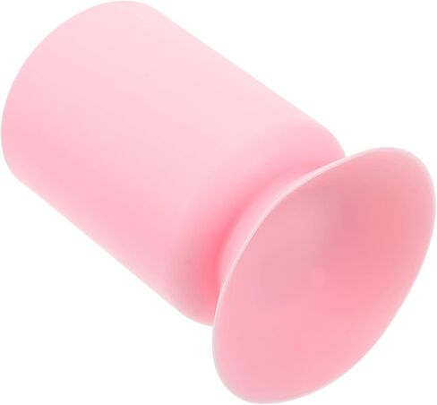 2pcs Holder Silicone Pot Glass Multi-functional Cup Desktop Office Suction Anti Brush Cosmetic Pencil Multipurpose Stand Makeup Home Stationery White Container Pen Art in Saudi Arabia