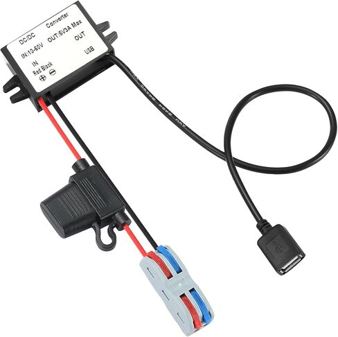 DC/DC Type-C Port Converter from 8-32V to 5V, DC/DC Voltage Converter from 8V/12V/24V/32V to 5V3A 15W Maximum Power Transformer Waterproof Step Down Module for LED Lights, Cars Tools. in Saudi Arabia