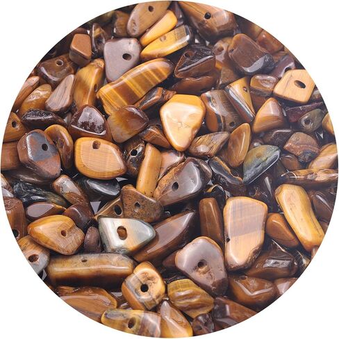 Youngbling Natural Chip Stone Beads 450 Pcs 5-8mm Healing Crystal Irregular Gemstone Beads Drilled Lose Rocks Tiger Eye Beads Bulk for Bracelet Jewelry Making in Saudi Arabia