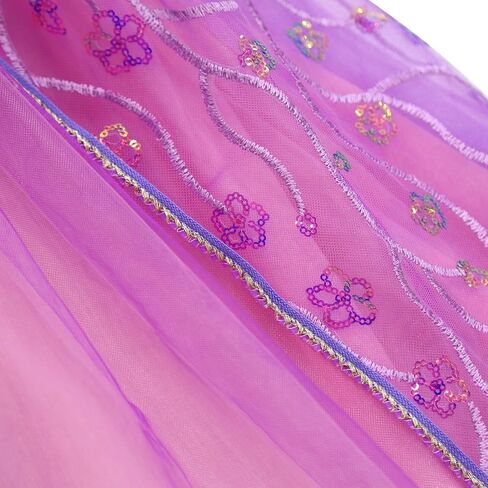 Princess Dresses for Girls Puff Sleeve Princess Costume Purple Princess Dress Up Clothes for Halloween Cosplay Party in Saudi Arabia