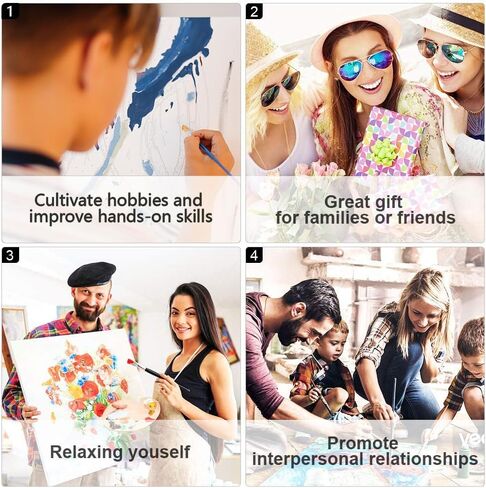 TUMOVO Flowers Paint by Number, Morning Glory and Butterflies Adults' Paint-by-Number Kits, Impressionist Style Paint by Numbers for Adults DIY Oil Painting with Brushes and Pigment, 16x20 Inch in Kuwait