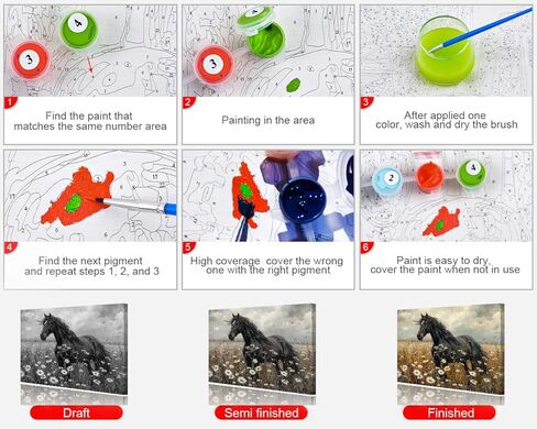 TUMOVO Flowers Paint by Number, Morning Glory and Butterflies Adults' Paint-by-Number Kits, Impressionist Style Paint by Numbers for Adults DIY Oil Painting with Brushes and Pigment, 16x20 Inch in Kuwait