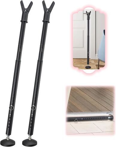 Door Stoppers Security Bar 2-in-1 Door and Window Security Bar 29-45in Potable and Adjustable Security Door Stopper for Sliding Door Window Apartment Home Hotel Travel Child Safety（2 Pack ） in Saudi Arabia