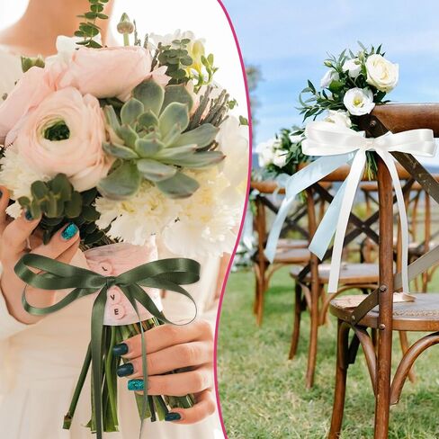 4 لفات شريط أخضر حكيم، 3/8 بوصة رفيعة مزدوجة الوجه شريط من الساتان الأخضر عاجي/حكيم/ميرمية مغبرة/طحلب أخضر مجموعة شريط أخضر لتغليف الهدايا باقة زهور الزفاف دعوة أقواس الشعر الحرف اليدوية in Saudi Arabia