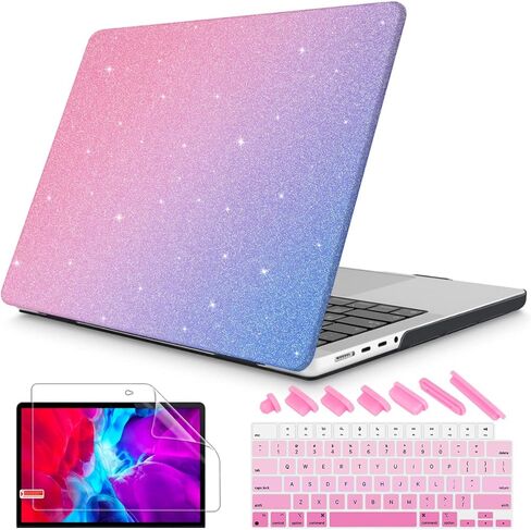 حافظة Metron لجهاز M4 MacBook Pro 14 2024 A3112 A3401 A3185 M3 A2918 A2992 M1 A2442/M2 A2779 (2021/2023)، غطاء جلدي صلب لجهاز MacBook Pro 14.2 بوصة Pro/Max، أخضر متدرج in Kuwait