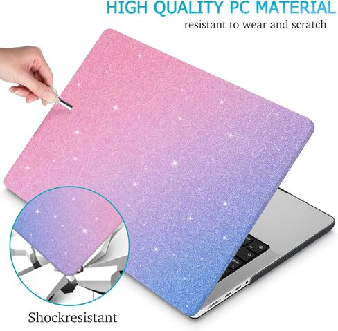 حافظة Metron لجهاز M4 MacBook Pro 14 2024 A3112 A3401 A3185 M3 A2918 A2992 M1 A2442/M2 A2779 (2021/2023)، غطاء جلدي صلب لجهاز MacBook Pro 14.2 بوصة Pro/Max، أخضر متدرج in Kuwait