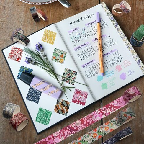 Floral Washi Tape Set 32 Rolls, 3 Sizes Colored Washi Masking Tape, Art Craft Tape for Scrapbook Supplies, Journal Set, School Supplies in Saudi Arabia