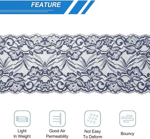 MECCANIXITY 6 Inch Wide 5 Yard Lace Ribbon Floral Pattern Rose Red Lace Trim Ribbon for Sewing Making,and DIY Crafts,Gift Wrapping,Wedding Decor in Saudi Arabia