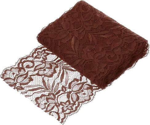 MECCANIXITY 6 Inch Wide 5 Yard Lace Ribbon Floral Pattern Rose Red Lace Trim Ribbon for Sewing Making,and DIY Crafts,Gift Wrapping,Wedding Decor in Saudi Arabia