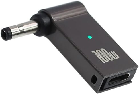 USB C to Laptop Charger Converter, Type C to DC Compatible with Lenovo 20V 3.25A 65W with 4.0mm/1.7mm Plug, 100W PD, Charging Connector (4.0 x 1.7mm for Dell or Lenovo) in Kuwait