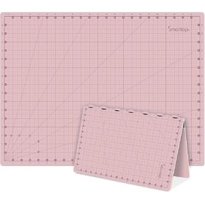 24"x18" Self Healing 3 Layer Folding Cutting Mat, Non-Slip Non-Reflective, Great for Crafts, Quilting, Sewing, Scrapbooking Molandi Pink (Molandi Pink)