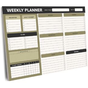 I Know Collection Weekly Planner Notepad - Weekly To Do List Notepad - Desk Planner with Space for Daily Schedule, To Do List, and Habit Tracker - Academic Planner Notebook- Daily Work Planner, Productivity Planner
