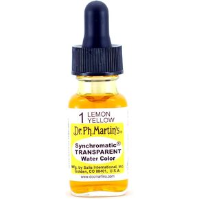 Dr. Ph. Martin's Synchromatic Transparent Water Color, 0.5 oz, Lemon Yellow (1)