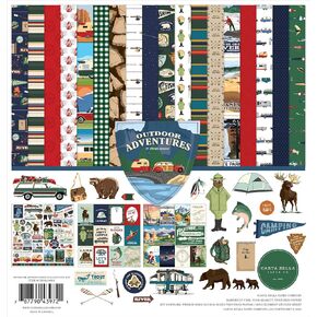 Carta Bella Paper Company Outdoor Adventures Collection Kit Paper, 12-x-12-Inch