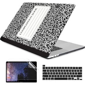 DONGKE for MacBook Pro 16 inch Case 2020 2019 Model A2141, Plastic Hard Shell Case Cover Only Compatible with MacBook Pro 16 inch with Retina Display & Touch Bar Fits Touch ID, Composition Book