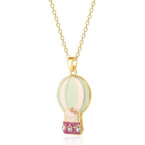 Hello Kitty Sanrio Womens Keroppi Necklace 18", Flash-Plated Keroppi Enamel 3D Pendant Necklace Official License