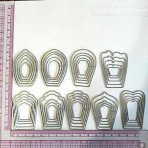 Different Flowers Petal Cutting Dies,DIY Scrapbooking Artist Metal Cutting Dies Stencils Practice Hands-on DIY Scrapbooking Album Craft dies Tool Whole size 15.2 X 10.3cm