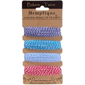 Hemptique BTC2-SS Cotton Bakers 2-Ply Twine Card Set, Sizzling Summer, 120-Feet