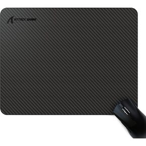 ATTACK SHARK CM04 Carbon Fiber Gaming Mouse Pad,Esports Mouse Mat G240,Durable Non-Slip Natural Rubber Base,High Temperature Resistant & Waterproof Desk Mat for Gamer/Desktop/Office/Home(360x280mm)