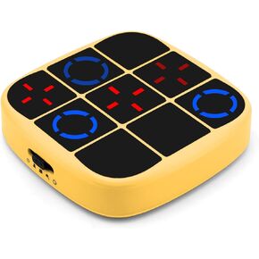 Tic Tac Toe Bolt Game,4-in-1 Handheld Puzzle Game Console,Electronic Tic Tac Toe Game,Educational and Memory Growth,Portable Travel Games for Car Ride,Board Games for Kids and Adults (Cyan)