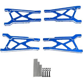 4 Pack Aluminum Alloy Front&Rear Suspension Arms for Traxxas Ford Fiesta ST Rally 1/10 Scale 4x4 Rally Car, Replaces Part 6731 (Blue)