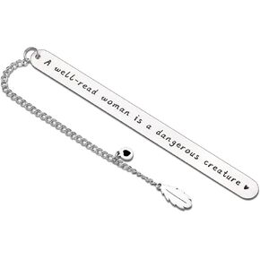 Stocking Stuffers for Women Teen Girls Bookmark Halloween Bookmark for Book Lovers A Well Read Woman is A Dangerous Creature Bookmark for Woman Female Friend Daughter Mom Birthday Christmas Gift