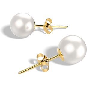 Amy & Annette Artisan Stud Earrings - Sterling Silver Stud Earrings for Women - Great Gift Idea for Every Occasion - Size (8mm Diameter)