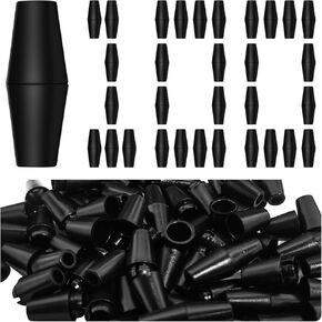 100 Pieces Clasp Bead Barrel Connectors Breakaway Safety Clasps for Necklace, Bead Barrel Connectors Plastic Breakaway Clasps Safety for Lanyard Clasp, Bracelet Jewelry (Black)