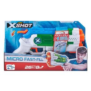 United Pacific Designs 56220: مسدس المياه Zuru X-Shot Water Warfar Micro Fastfill Water Blast في صندوق مفتوح