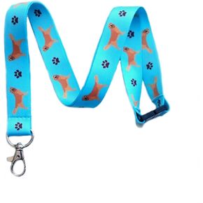 Golden Retriever Dog Breed Print Break Away Lanyard Key Chain Id Badge Holder