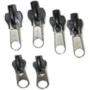 6Pcs Black Universal Instant Fix Zipper Repair Kit Replacement Zip Slider Teeth Rescue Replacement Pack Zippers Design Arts Buckles, Crafts and Sewing Practical and Popular Fasteners