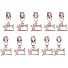 Rainbow Zipper,10 Pcs Zipper Pull Zinc Alloy Sewing Machine Metal Zipper Pulls Jacket Crafts Handbags Luggage Zipper Head for Luggages Purses Bags Bulk(#5)