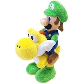 Nintendo Little Buddy 1255 Super Mario Series - Luigi Riding Yoshi Plush, 8"