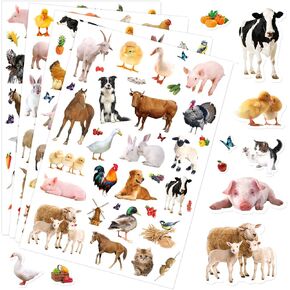 Farm Animals Stickers Party Supplies 720 Counts Barnyard Animals Stickers for Water Bottle Scrapbook Phone Case Laptop Calendar Planner Stickers for Kids Boys Girls Birthday Party Gifts Decoration
