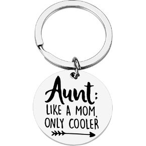 هدية سلسلة مفاتيح Aunt Niece، حب منقوش بين سلسلة مفاتيح Aunt Niece Forever، حلقة مفاتيح صغيرة لطيفة من الفولاذ المقاوم للصدأ، هدية مجوهرات للفتيات في عيد الميلاد، عيد الميلاد، عيد الشكر، عيد الأم