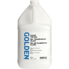 Clear Tar Gel by GOLDEN, 128 fl. oz. Jar, Professional Acrylic Gel Medium, Transparent