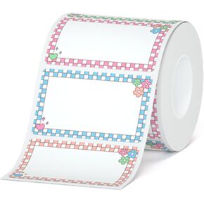 HPRT Thermal Labels for T20 Label Printer, 1.97" x 1.18"(50x30 mm) Waterproof Sticker Paper, Color Thermal Tape for HPRT T20/T260LR Label Maker, 200 Labels/Roll, Plaid Flower