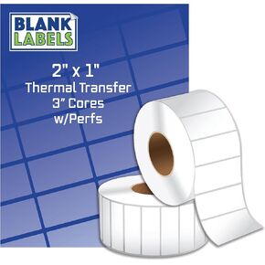 Blank Labels Thermal Transfer Shipping Labels, Matte White Printer Labels on 4" x 6" 1000 Labels Per Roll, 1 Roll Made in The USA BPA Free