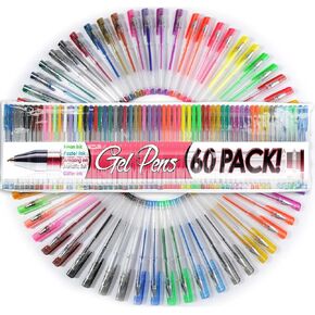 Bold 60 Gel Pens Set Colored Gel Pen plus for Adults Coloring Books Drawing Art Markers