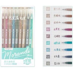 rrrrr 9 PCS/Set Morandi Gel Pen Multi Colored Gel Ink Pens Vintage 0.5mm Writting Drawing Pen Stationery Gift For Kids Office Supplies