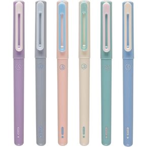 AIHAO Gel Pens, Morandi Pen Black Ink Fine Point Tip 0.5mm, Comfortable Grip For Smooth Writing, Journaling, Taking Notes, School, Office, 6 Count