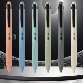 BAYTORY Retractable Gel Pens, 6 Pcs 0.5mm Black Ink Pens Fine Point Smooth Writing Pens, Fast Dry, Cute Pens, Gel Ink Pens, Aesthetic Pens for Journaling, CS Fine Tip Pen (Molandi)