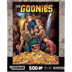 AQUARIUS The Goonies 500pc Puzzle (500 Piece Jigsaw Puzzle) - Glare Free - Precision Fit - Officially Licensed The Goonies Movie Merchandise & Collectibles - 14x19 Inches