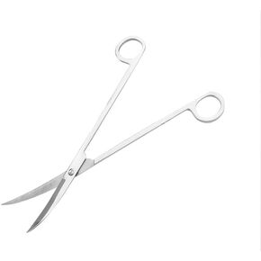 Naroote Aquarium Plant Scissors, Aquarium Plant Tools Aquascaping Scissors Extra Long Aquarium Trim Tool Water Plant Scissors for Fish Aquarium Aquarium Use Trimming（Small Stainless Steel）